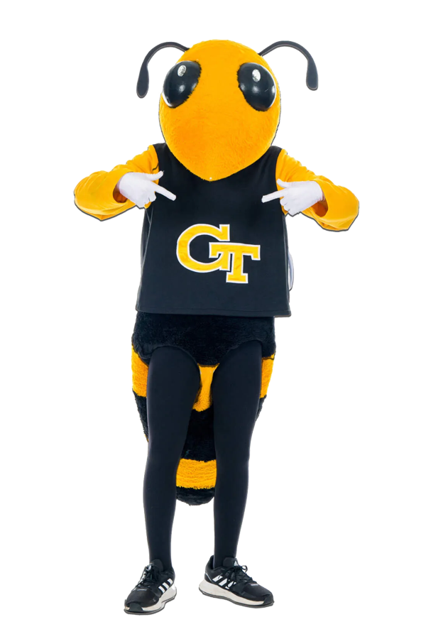 Buzz costumed mascot for Georgia Tech